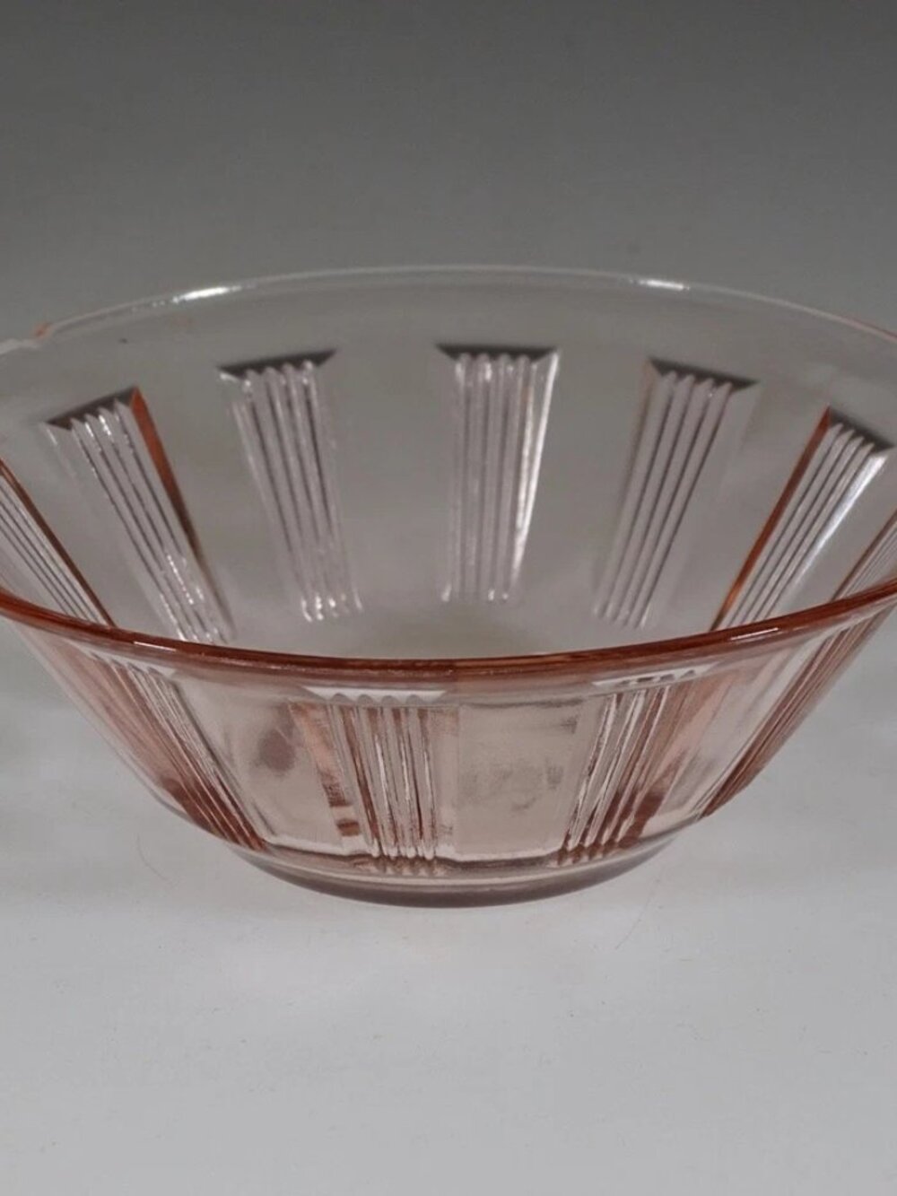 Vintage Art Deco Pink Depression Glass Kellogg's Advertising Cereal Bowl c.1935